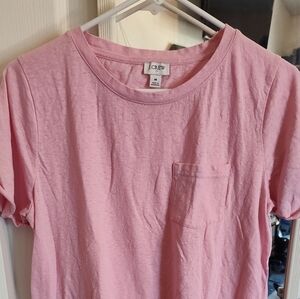 J. Crew Light Pink Pocket Tee Medium